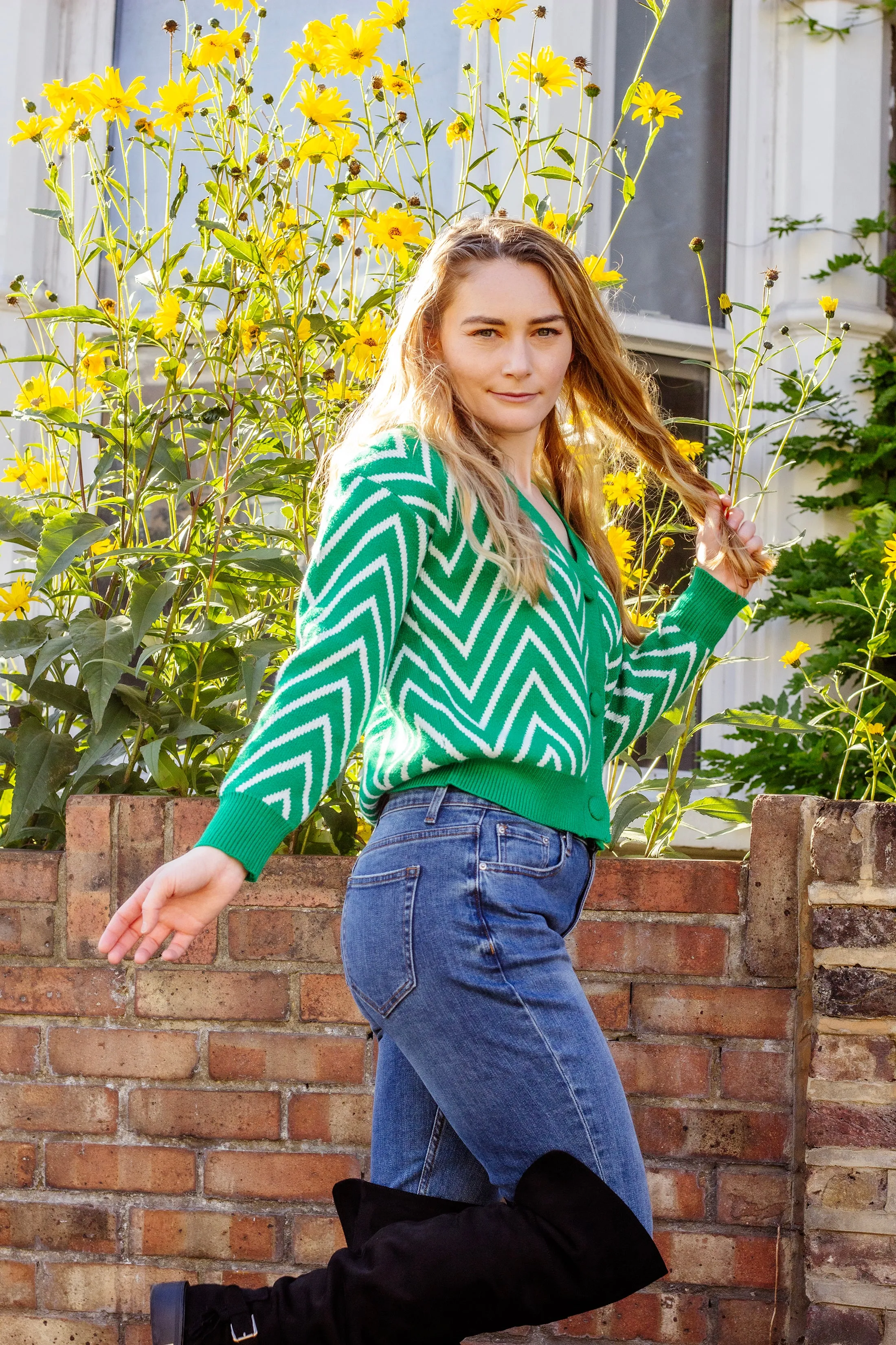 Zig Zag Print Cardigan
