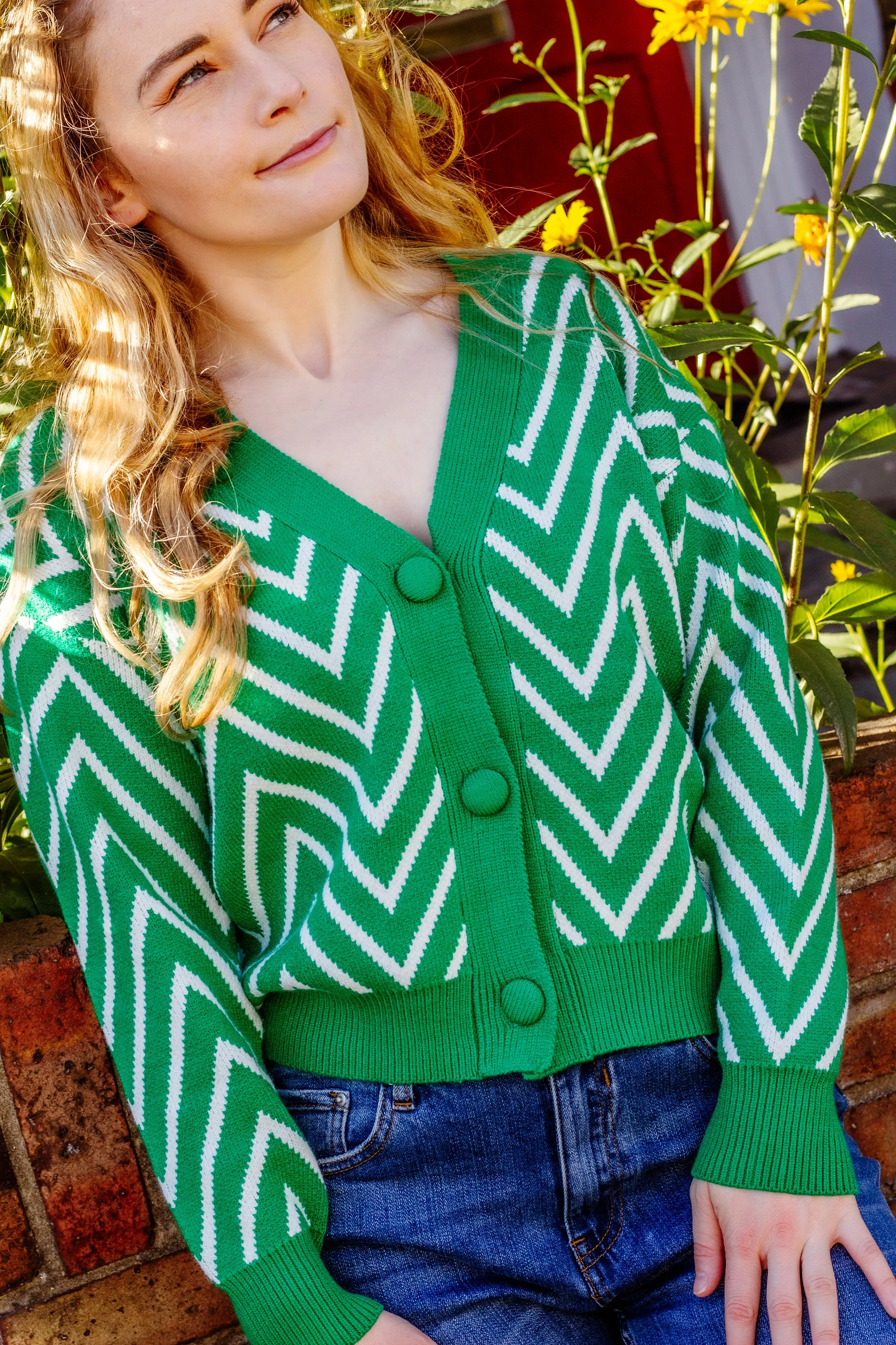 Zig Zag Print Cardigan