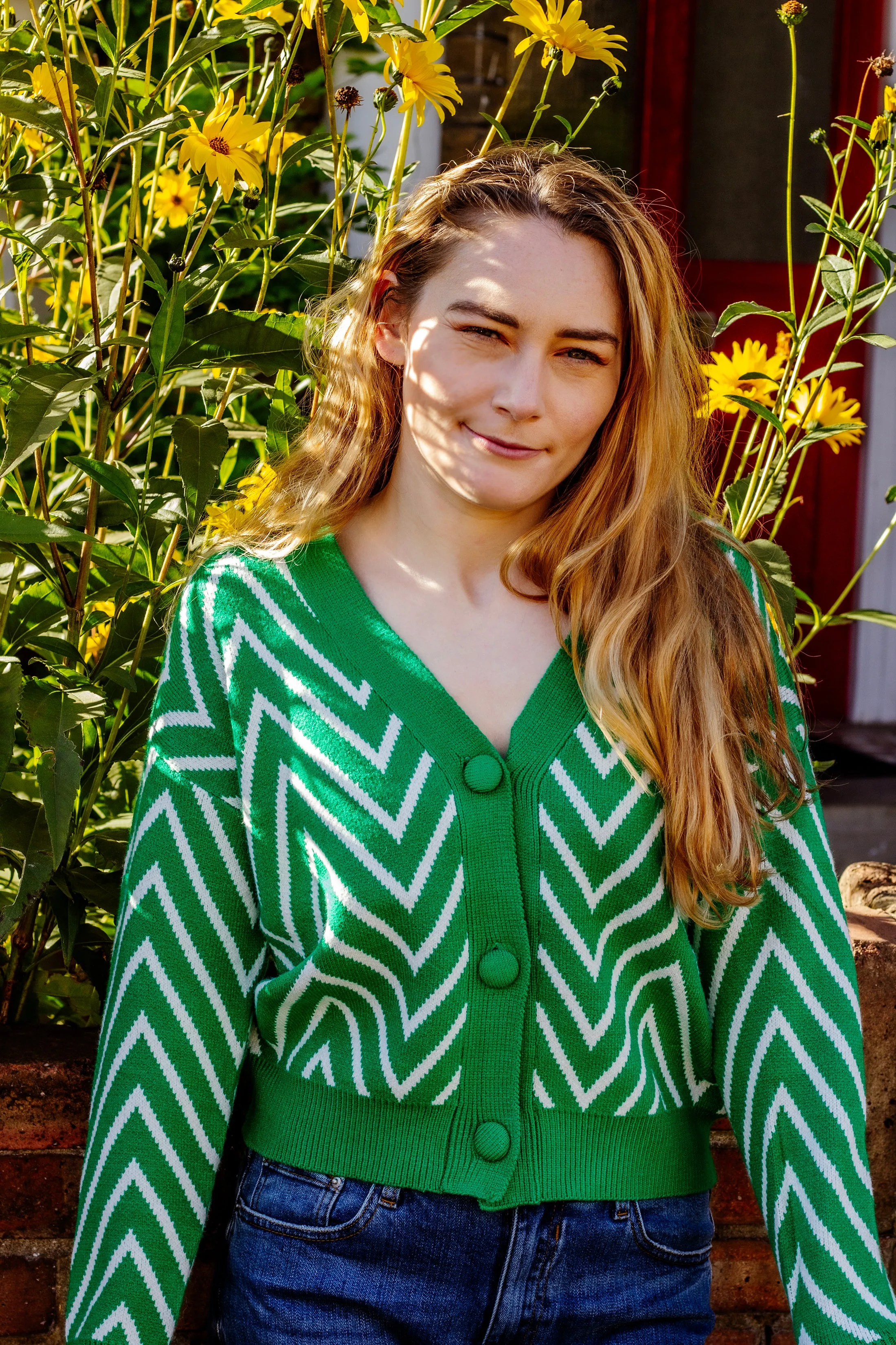 Zig Zag Print Cardigan