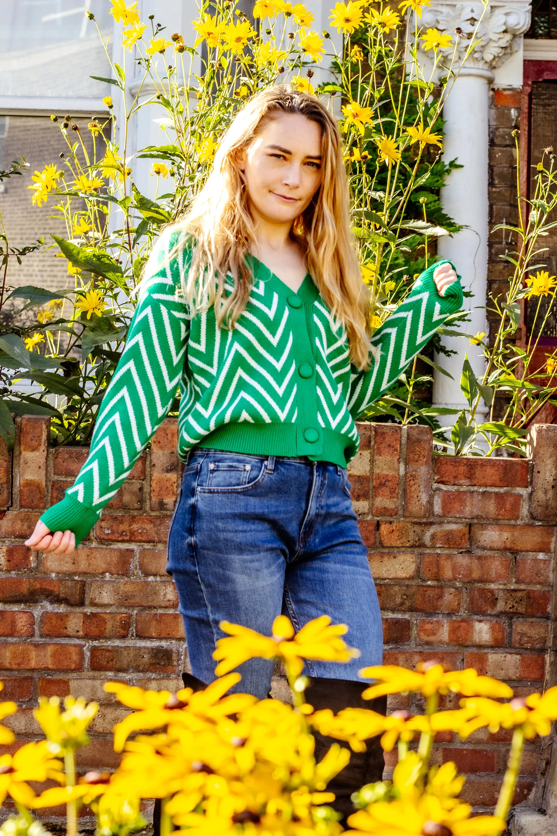 Zig Zag Print Cardigan