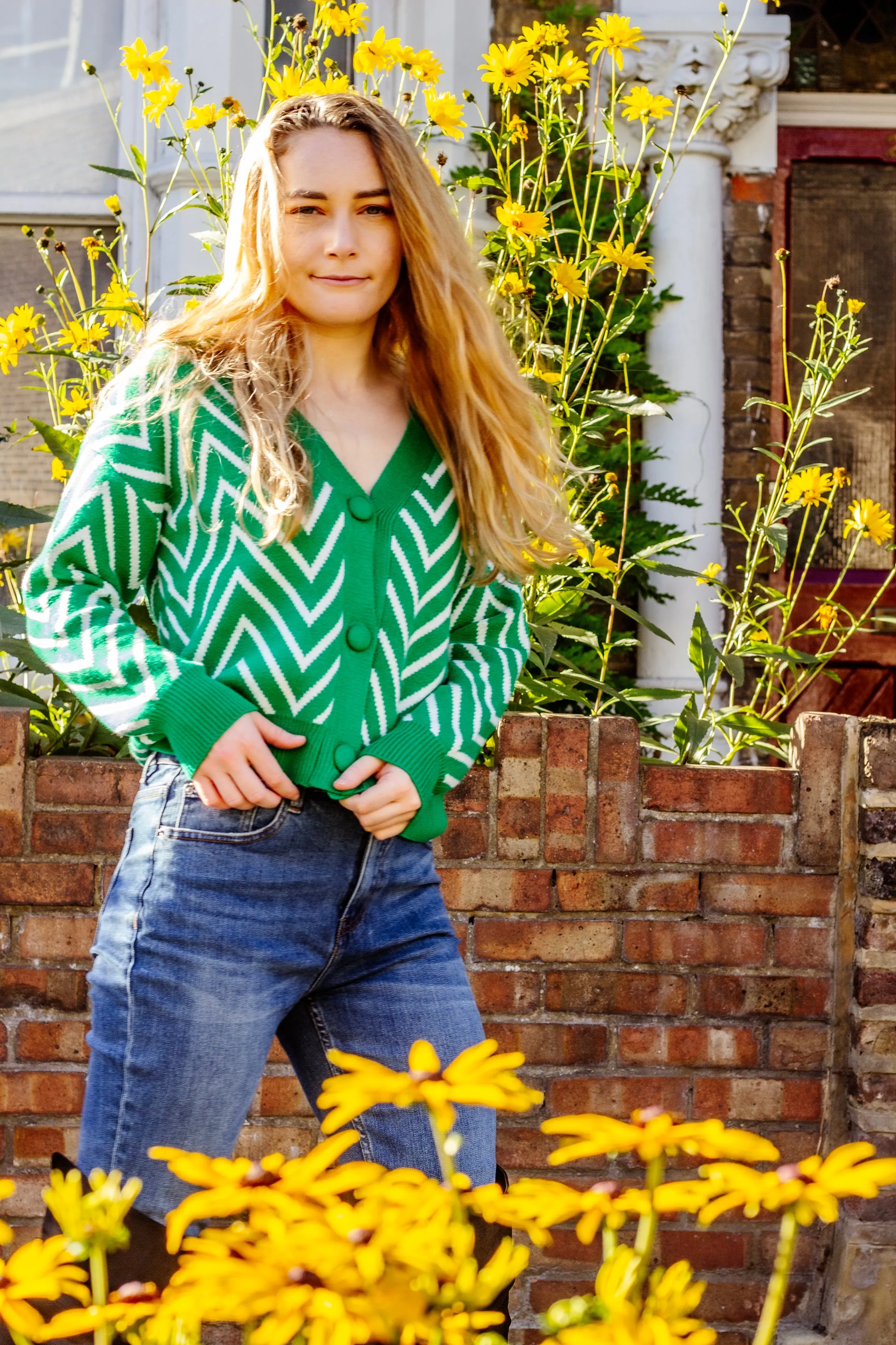 Zig Zag Print Cardigan