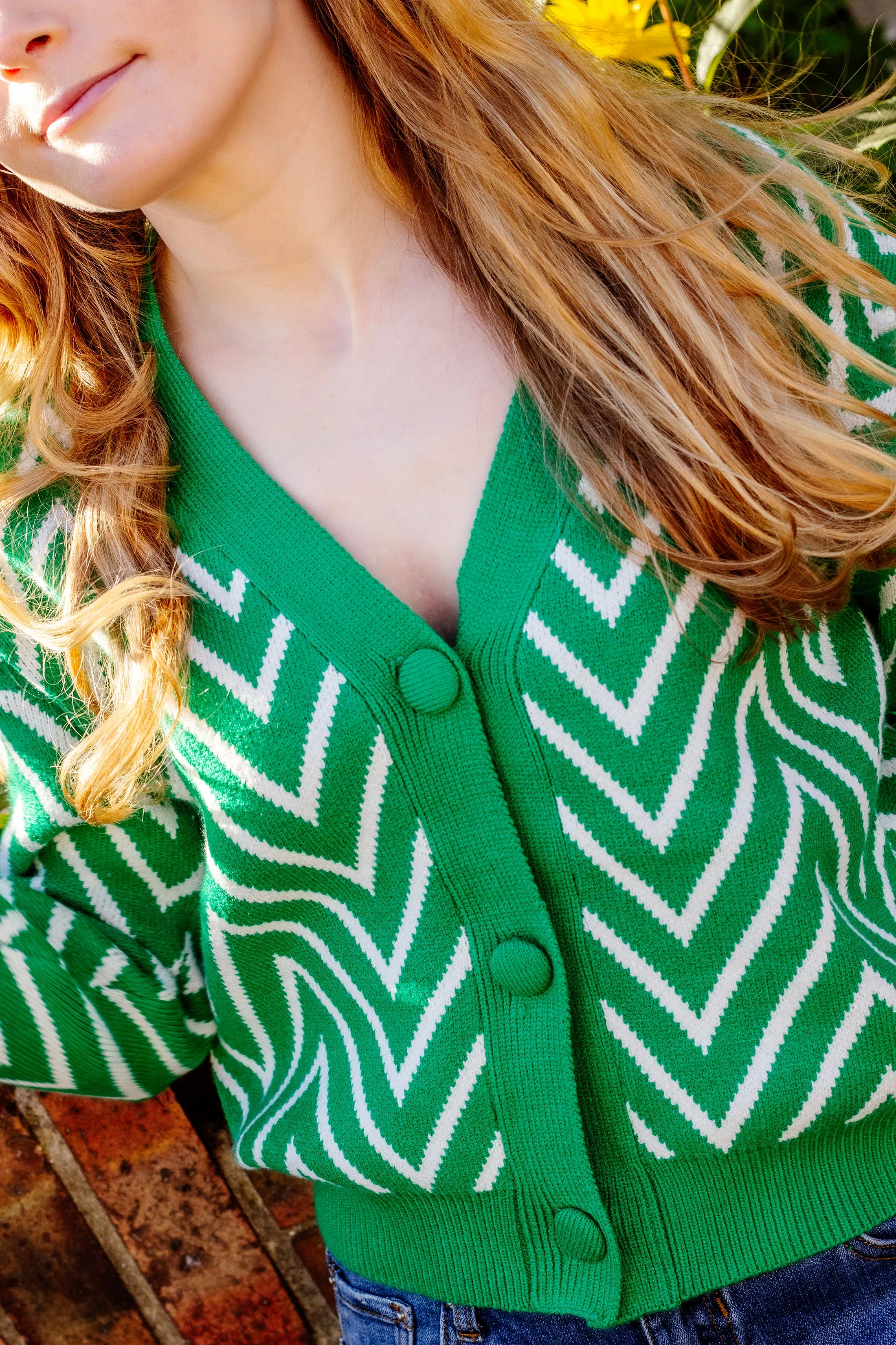 Zig Zag Print Cardigan