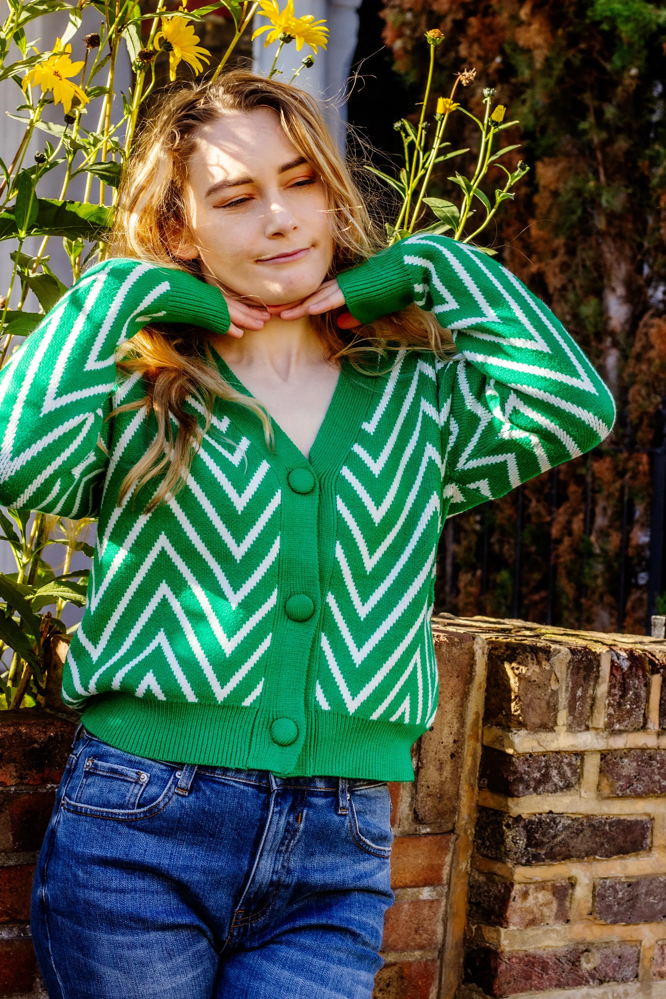 Zig Zag Print Cardigan